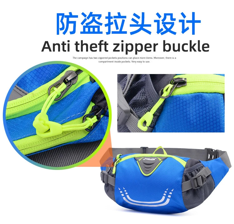 Outdoor Waist Bag for Bike Riding, Cycling, Running, Fishing, Hiking - Fanny Pack with Water Bottle Pocket for Sports and Fitness