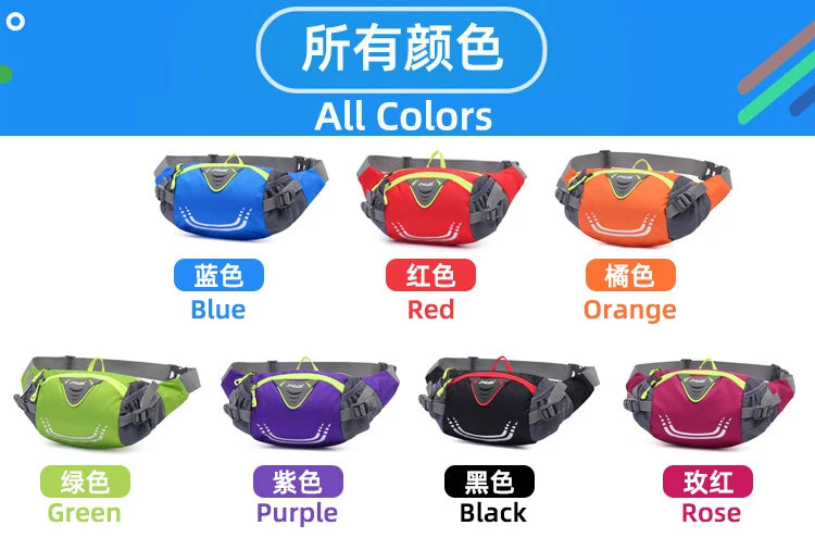 Outdoor Waist Bag for Bike Riding, Cycling, Running, Fishing, Hiking - Fanny Pack with Water Bottle Pocket for Sports and Fitness