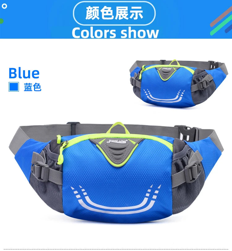 Outdoor Waist Bag for Bike Riding, Cycling, Running, Fishing, Hiking - Fanny Pack with Water Bottle Pocket for Sports and Fitness