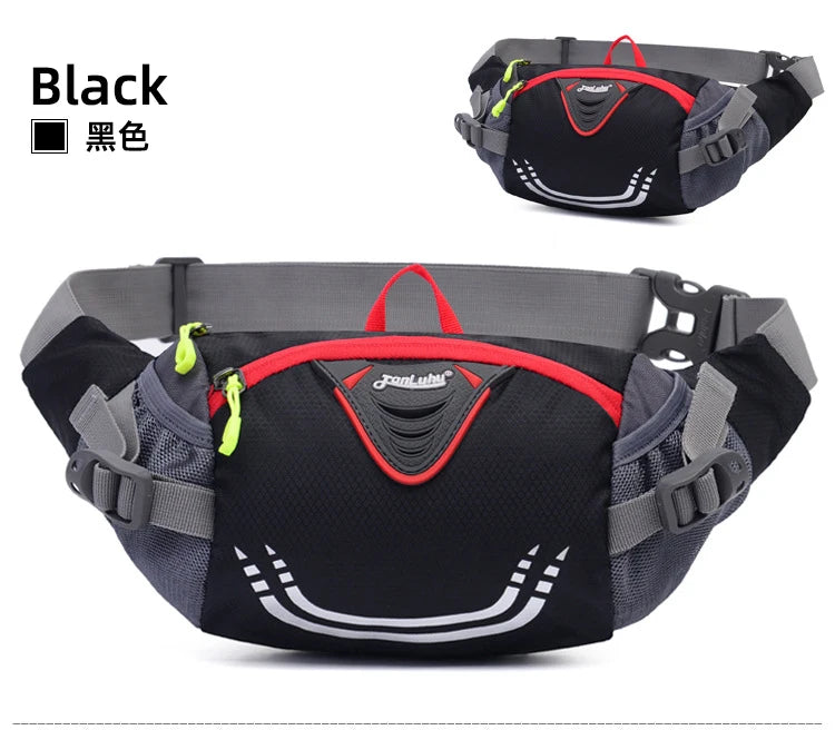 Outdoor Waist Bag for Bike Riding, Cycling, Running, Fishing, Hiking - Fanny Pack with Water Bottle Pocket for Sports and Fitness