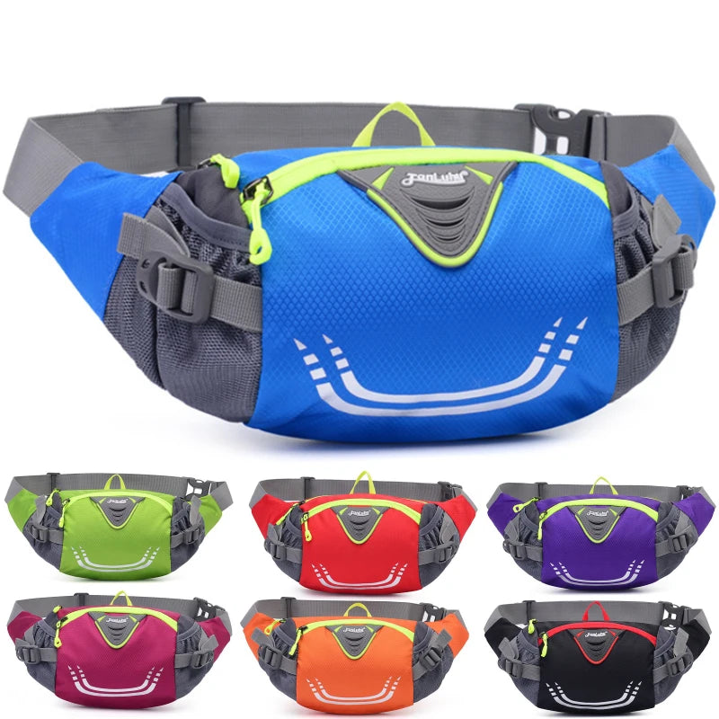 Outdoor Waist Bag for Bike Riding, Cycling, Running, Fishing, Hiking - Fanny Pack with Water Bottle Pocket for Sports and Fitness