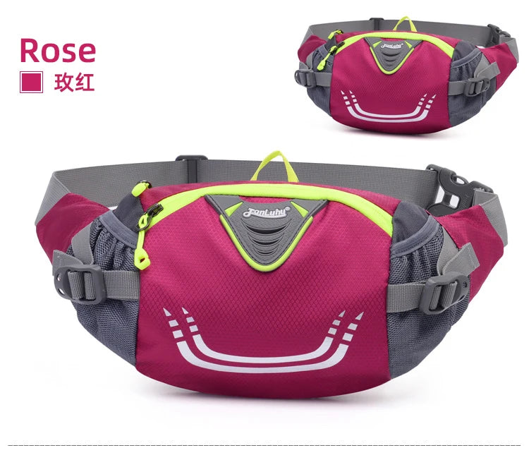 Outdoor Waist Bag for Bike Riding, Cycling, Running, Fishing, Hiking - Fanny Pack with Water Bottle Pocket for Sports and Fitness