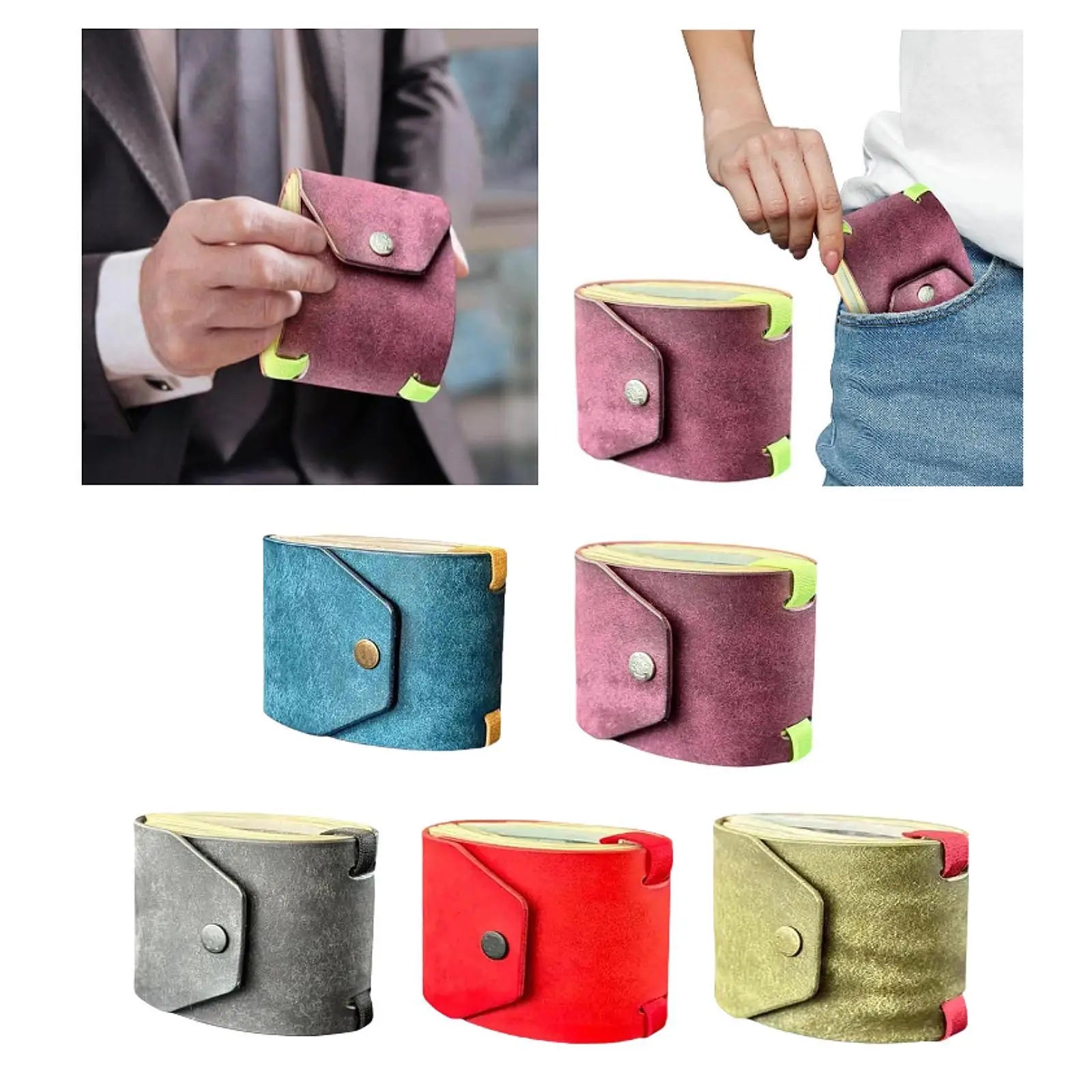 Cash Wrap Wallet Organizer - Multifunction Lightweight Money Holder Pouch for Traveling Women & Men on Festive Business Trips