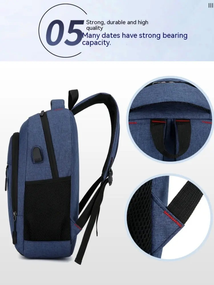Men's Large Backpack - Simple Fashion Travel Bag for Students and Commuters