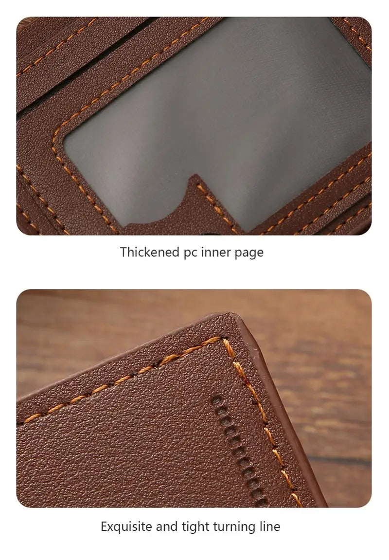 Vintage Pu Leather Wallet Minimalist Purse For Men Money Change Pouch Credit Card Holder Man Birthday Gifts