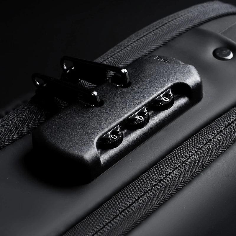 Men's Multifunction Crossbody Bag - Anti-theft USB Shoulder Sling Chest Pack for Travel