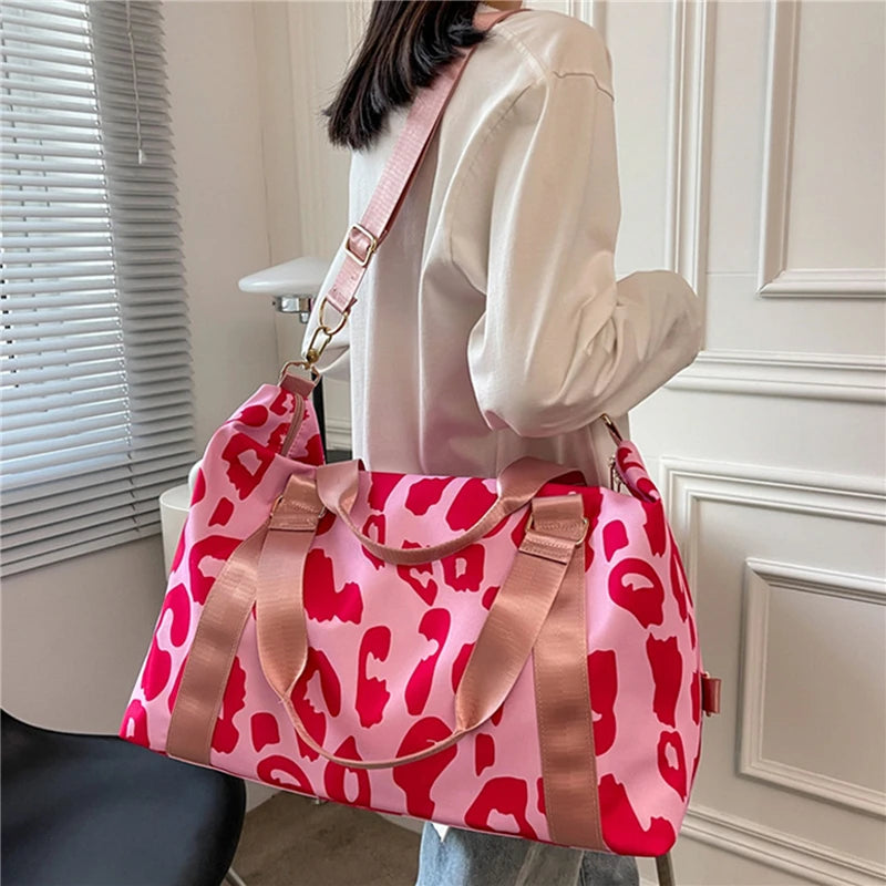 Large Capacity Women Travel Bag Duffle Shoulder Bag for Girls - Multi-functional Fitness Handbag