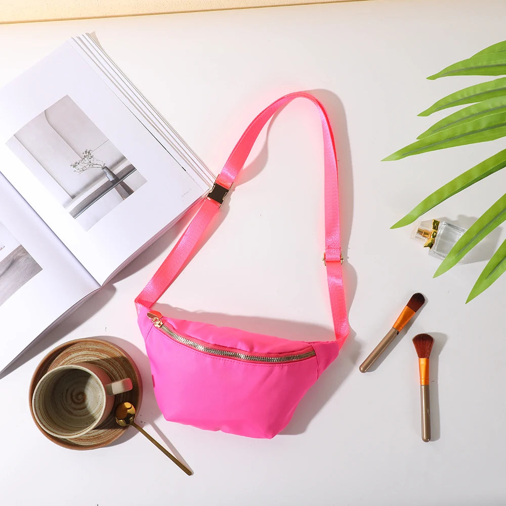 Fanny Pack for Women - Adjustable Waterproof Women's Nylon Fanny Pack with Zipper Design