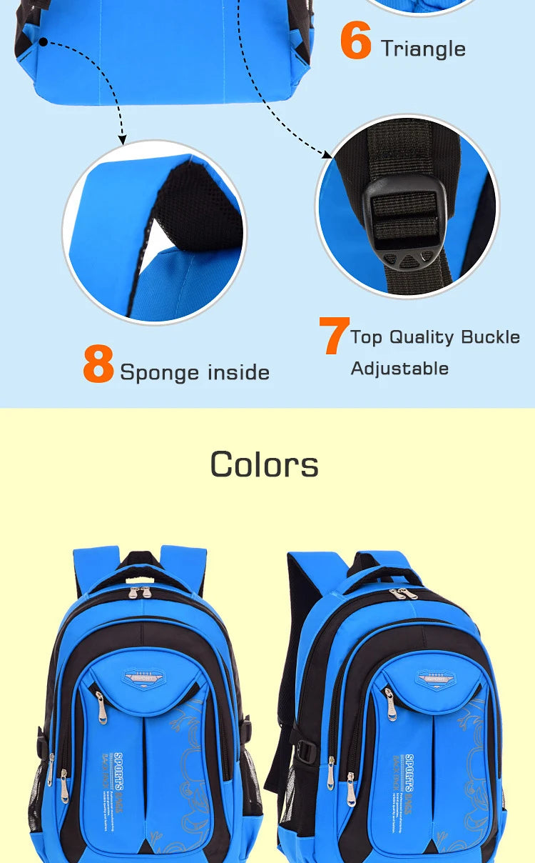 School Backpack for Boys - Kids Teenager Bookbag, Durable School Bag, Stylish Backpack for Primary School
