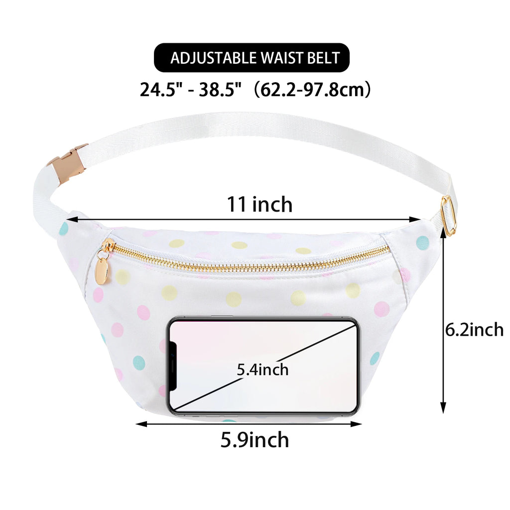 Fanny Pack for Women - Adjustable Waterproof Women's Nylon Fanny Pack with Zipper Design