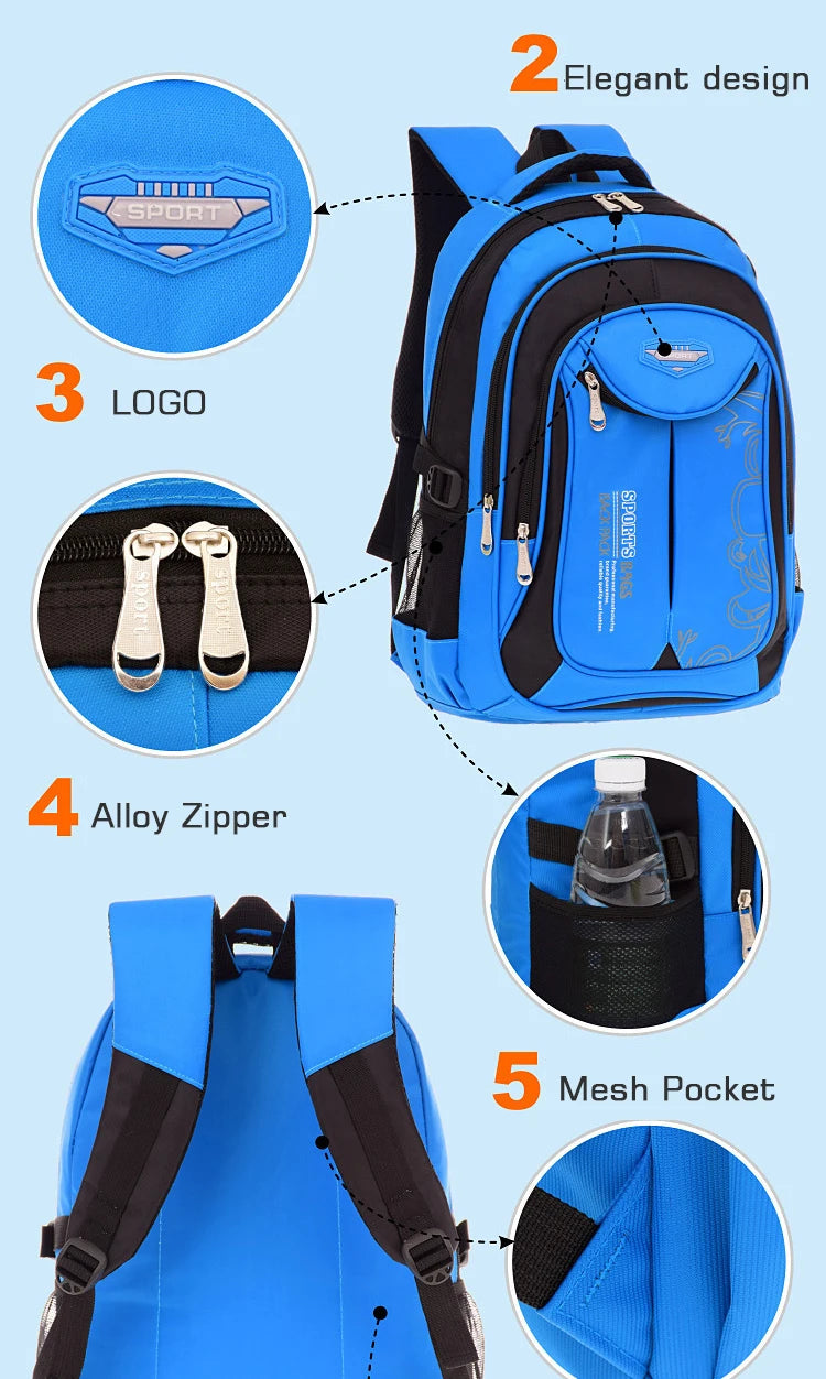 School Backpack for Boys - Kids Teenager Bookbag, Durable School Bag, Stylish Backpack for Primary School