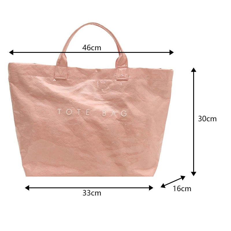 Retro Transparent Tote Bag - Casual Versatile Handbag, Minimalist Commuter Bag for Women, Large-Capacity Design