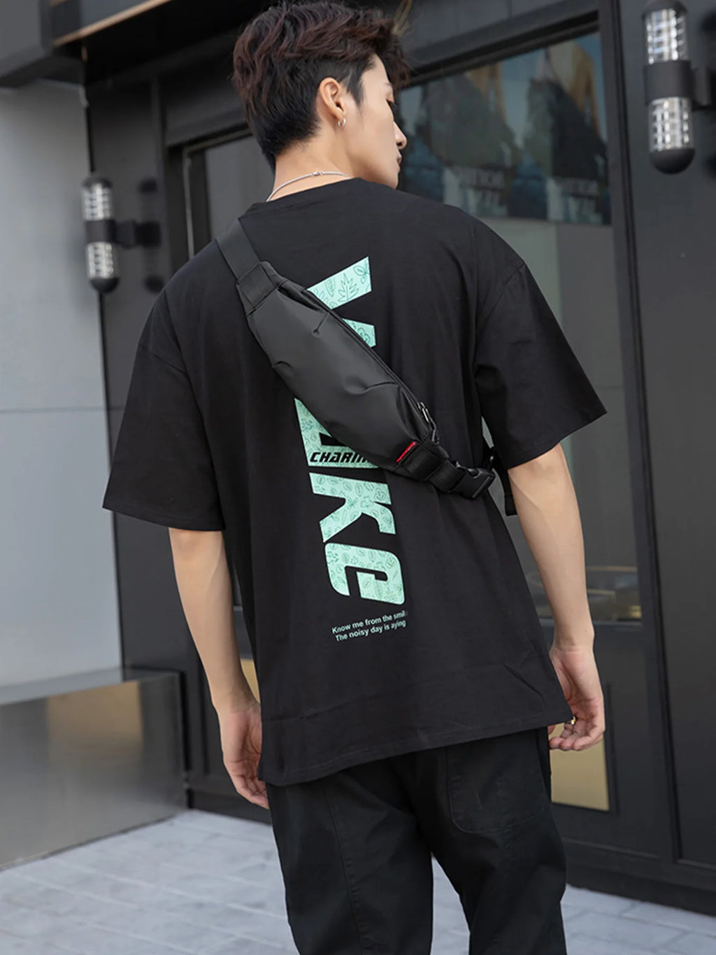 Men's Fanny Pack for Teenagers - Outdoor Sports Running Cycling Waist Bag Pack - Male Fashion Shoulder Belt Bag for Travel and Phone Pouch