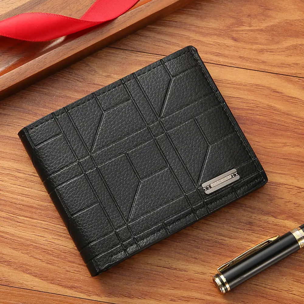 Vintage Pu Leather Wallet Minimalist Purse For Men Money Change Pouch Credit Card Holder Man Birthday Gifts