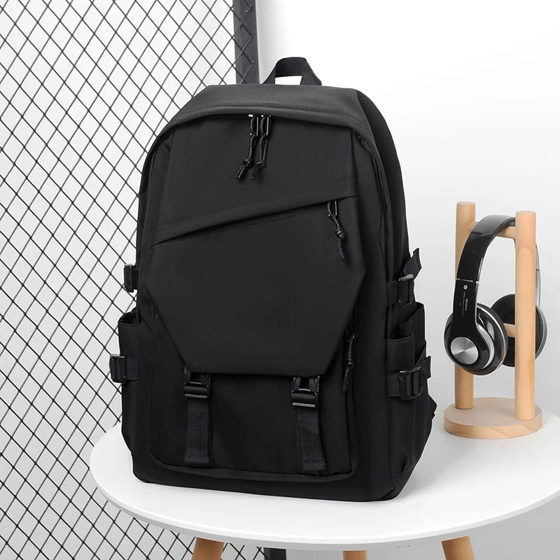 Simple Solid Color Travel Backpack - Ample Storage for Commuting, School, Work, and Outings