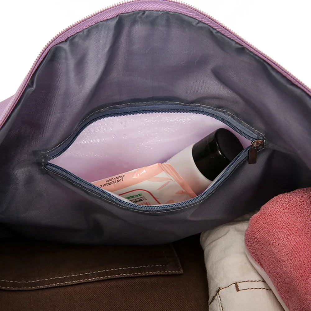 Expandable Duffle Bag - Large Capacity Collapsible Trolley Bag with Dry-Wet Separation for Business Trips