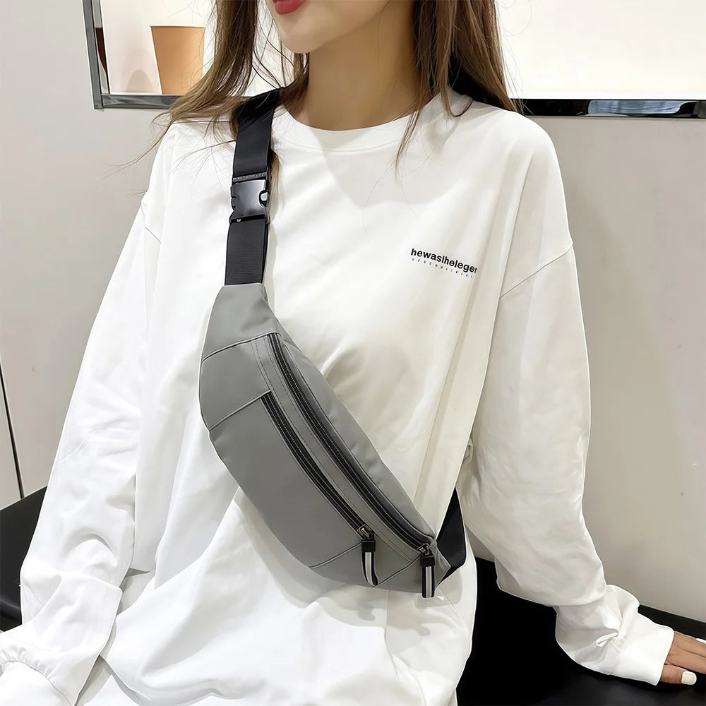 Men & Women Fanny Pack for Travel, Crossbody Waist Bag Pack, Belt Bag for Walking, Running, Hiking, Cycling, Easy Carry Any Phone, Wallet