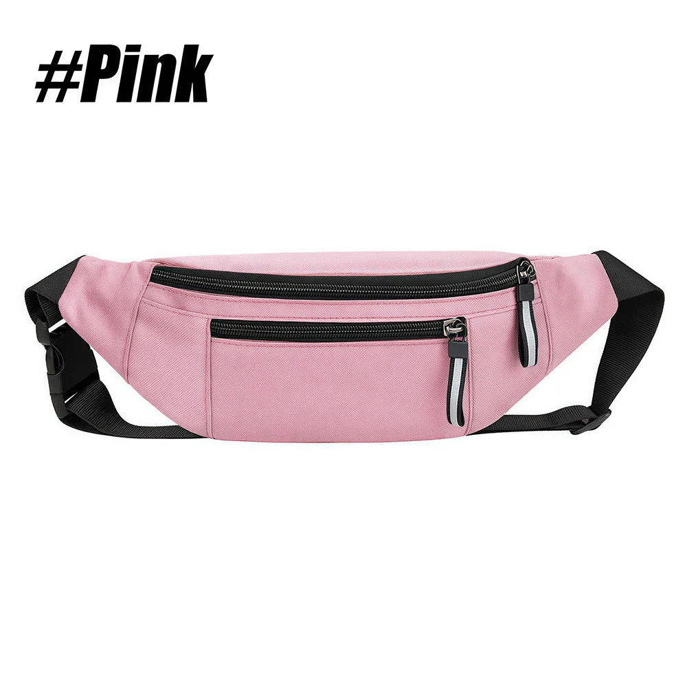 Men & Women Fanny Pack for Travel, Crossbody Waist Bag Pack, Belt Bag for Walking, Running, Hiking, Cycling, Easy Carry Any Phone, Wallet