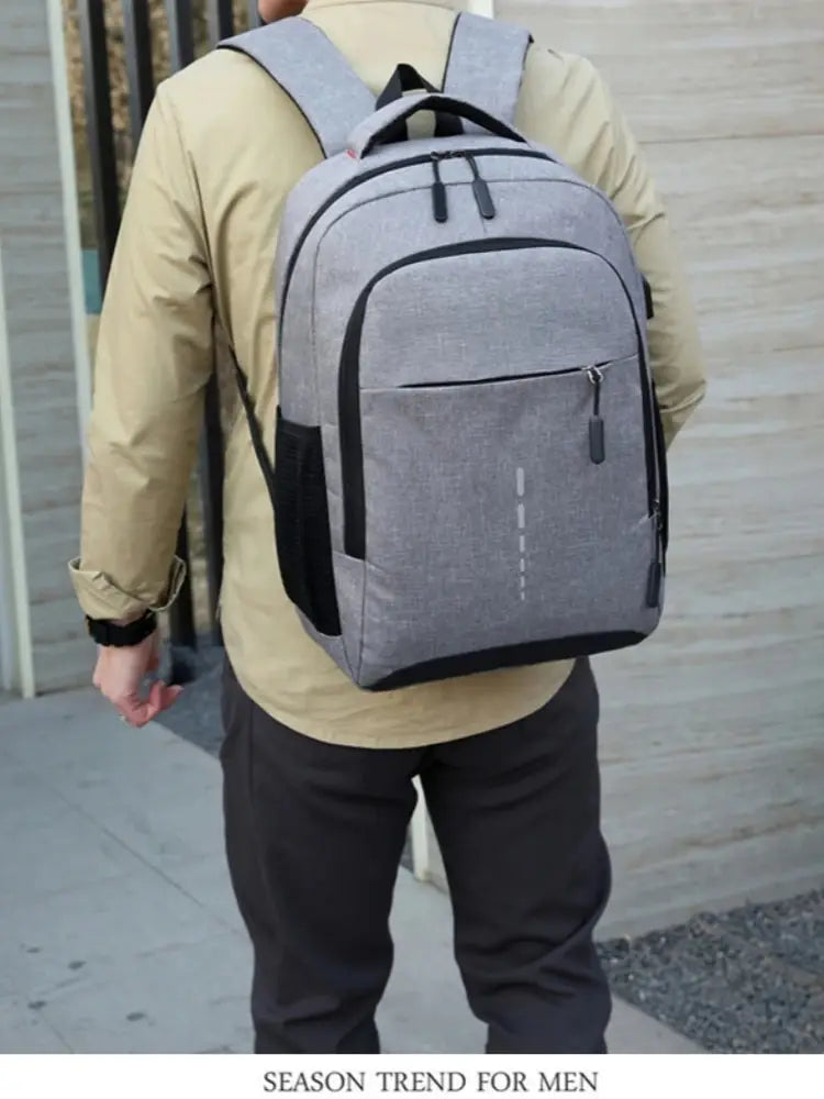 Men's Large Backpack - Simple Fashion Travel Bag for Students and Commuters
