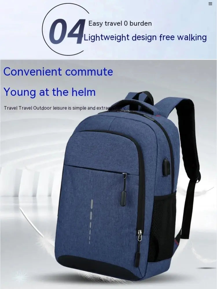 Men's Large Backpack - Simple Fashion Travel Bag for Students and Commuters
