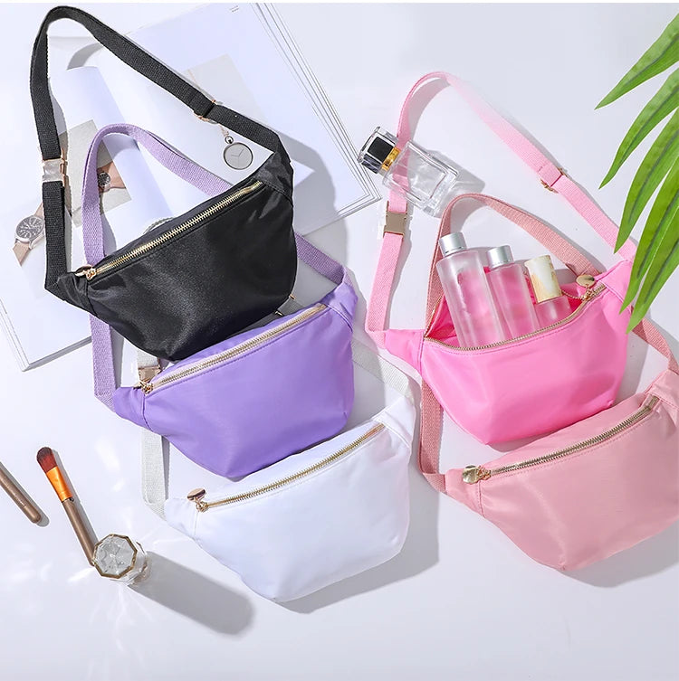 Fanny Pack for Women - Adjustable Waterproof Women's Nylon Fanny Pack with Zipper Design