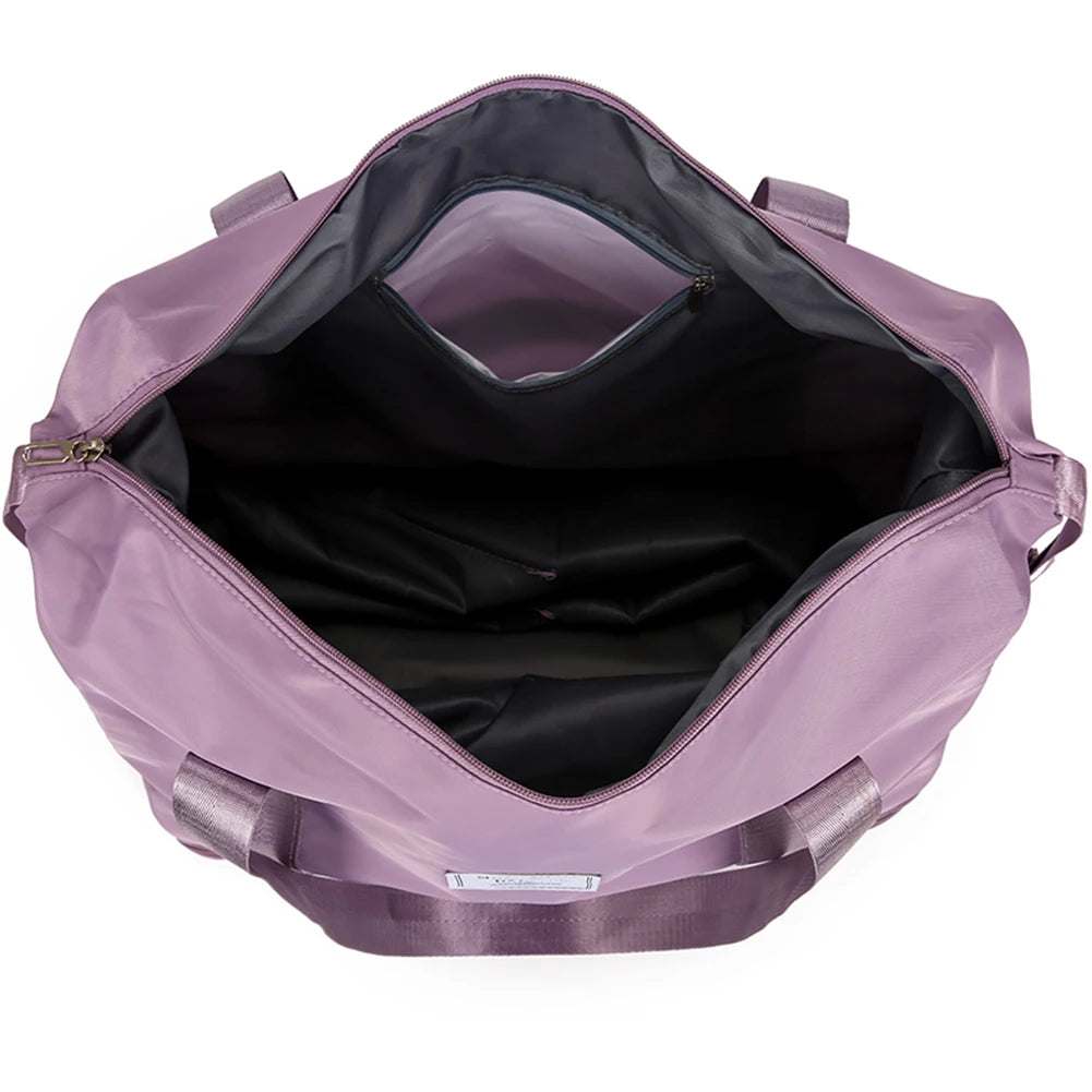 Expandable Duffle Bag - Large Capacity Collapsible Trolley Bag with Dry-Wet Separation for Business Trips