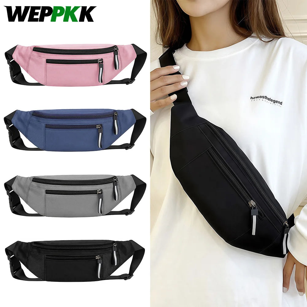 Men & Women Fanny Pack for Travel, Crossbody Waist Bag Pack, Belt Bag for Walking, Running, Hiking, Cycling, Easy Carry Any Phone, Wallet