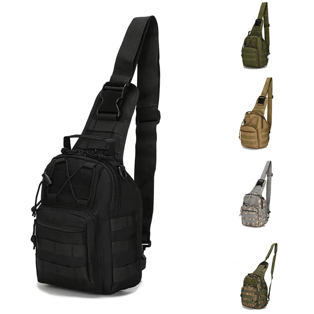 Tactical Sling Bag for Men - Waterproof Molle Design Outdoor Shoulder Backpack for Hiking, Hunting, and Camping