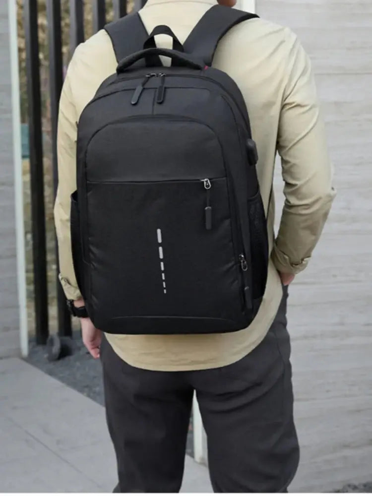 Men's Large Backpack - Simple Fashion Travel Bag for Students and Commuters