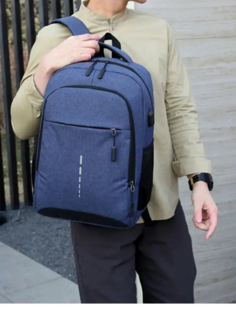 Men's Large Backpack - Simple Fashion Travel Bag for Students and Commuters