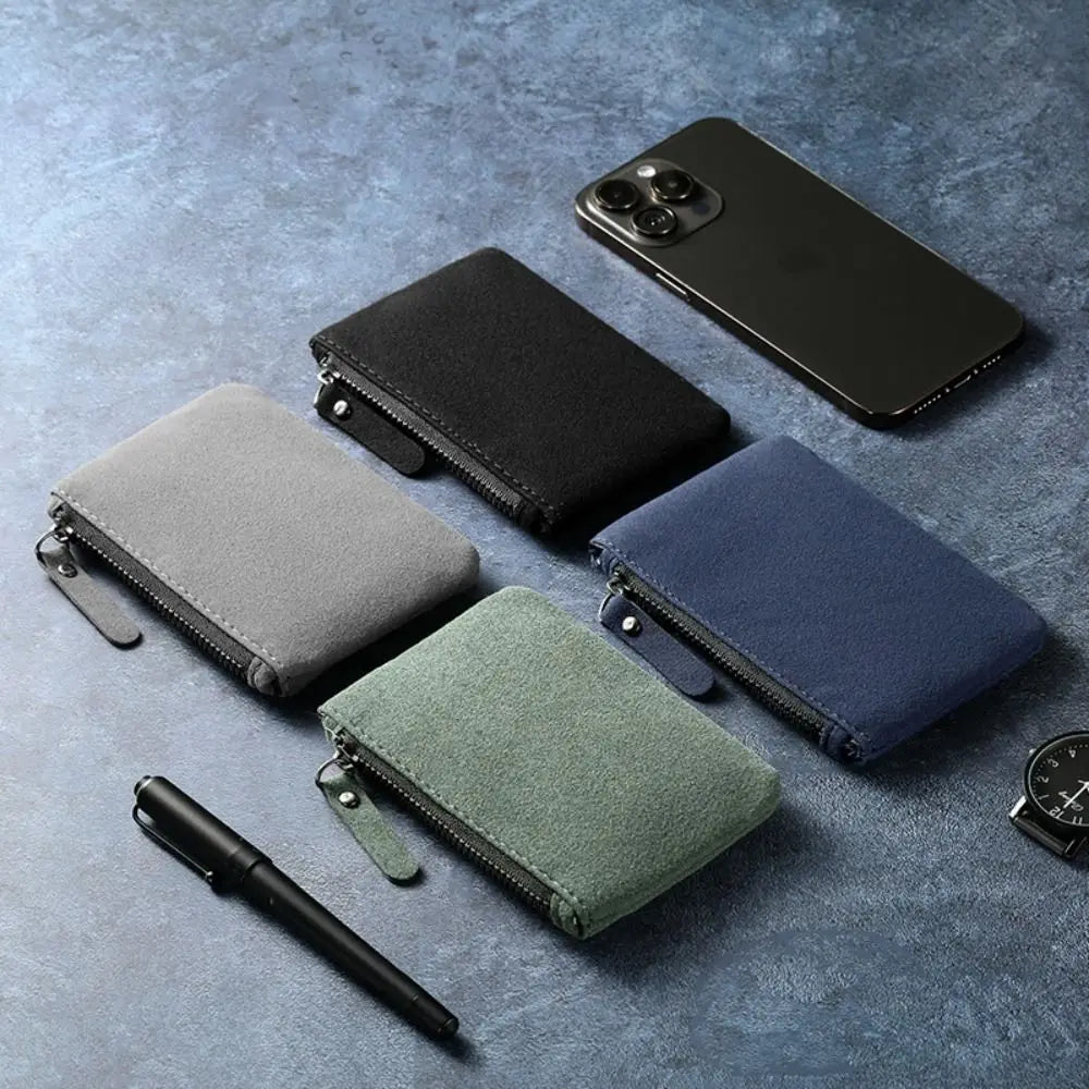 Fashion Mini Wallets - PU Zipper Coin Purses, Card Holders, and Money Bags for Women and Men