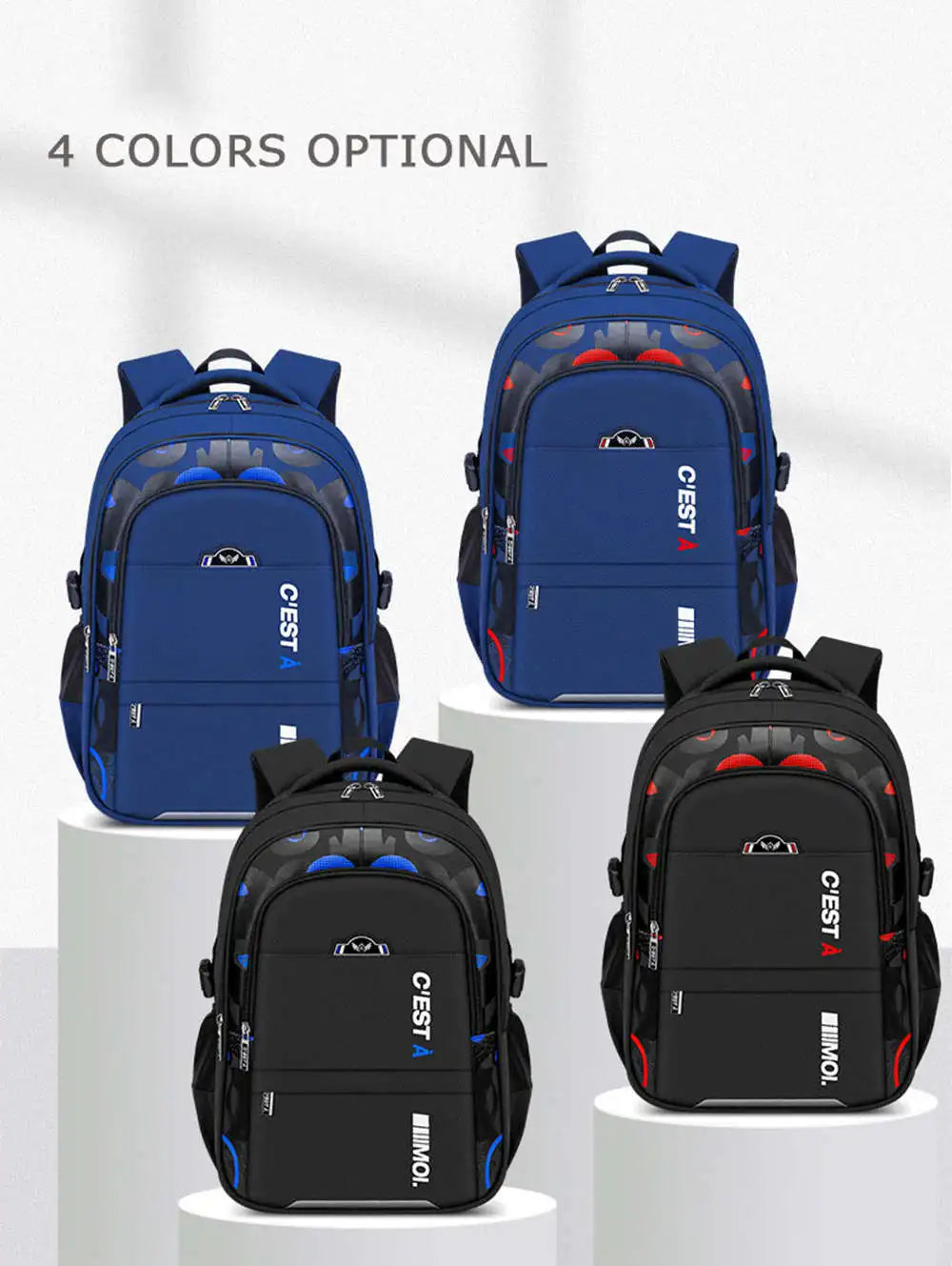 School Backpack for Boys - Kids Teenager Bookbag, Durable School Bag, Stylish Backpack for Primary School