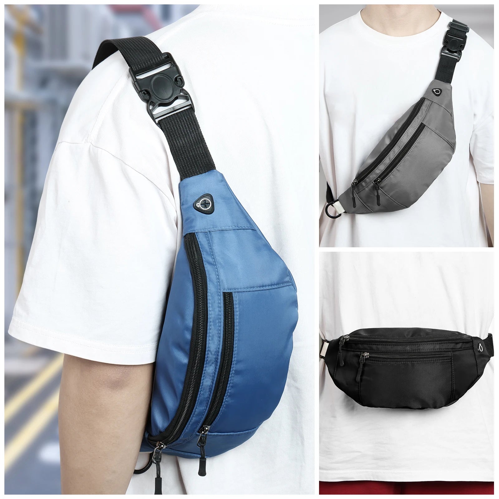 Fanny Packs for Women Men Belt Bag Fashion Waist Packs Lightweight Crossbody Bags Bum Bag for Outdoor Running Hiking Travel