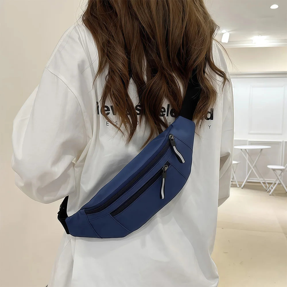 Men & Women Fanny Pack for Travel, Crossbody Waist Bag Pack, Belt Bag for Walking, Running, Hiking, Cycling, Easy Carry Any Phone, Wallet