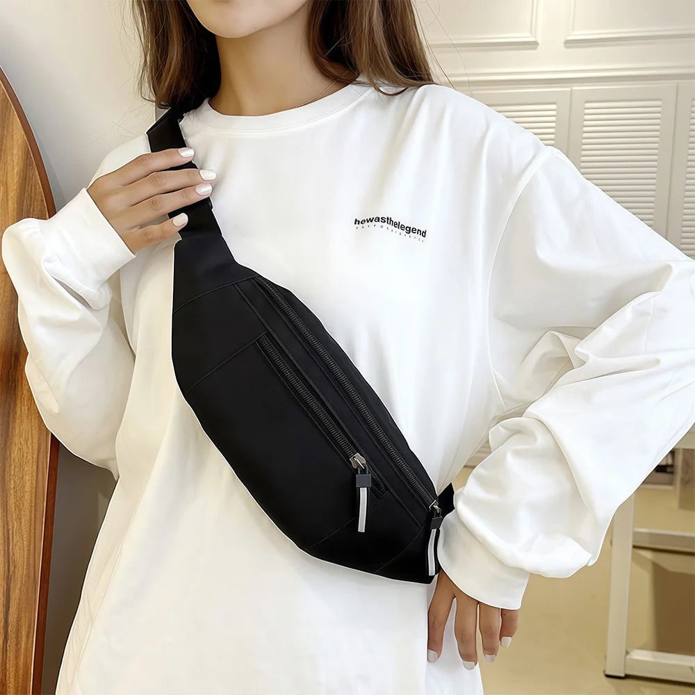 Men & Women Fanny Pack for Travel, Crossbody Waist Bag Pack, Belt Bag for Walking, Running, Hiking, Cycling, Easy Carry Any Phone, Wallet