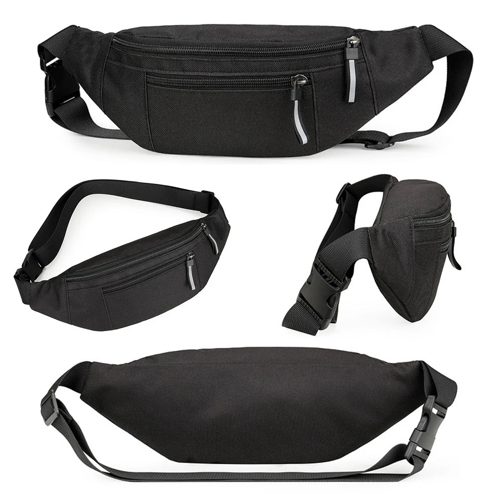 Men & Women Fanny Pack for Travel, Crossbody Waist Bag Pack, Belt Bag for Walking, Running, Hiking, Cycling, Easy Carry Any Phone, Wallet