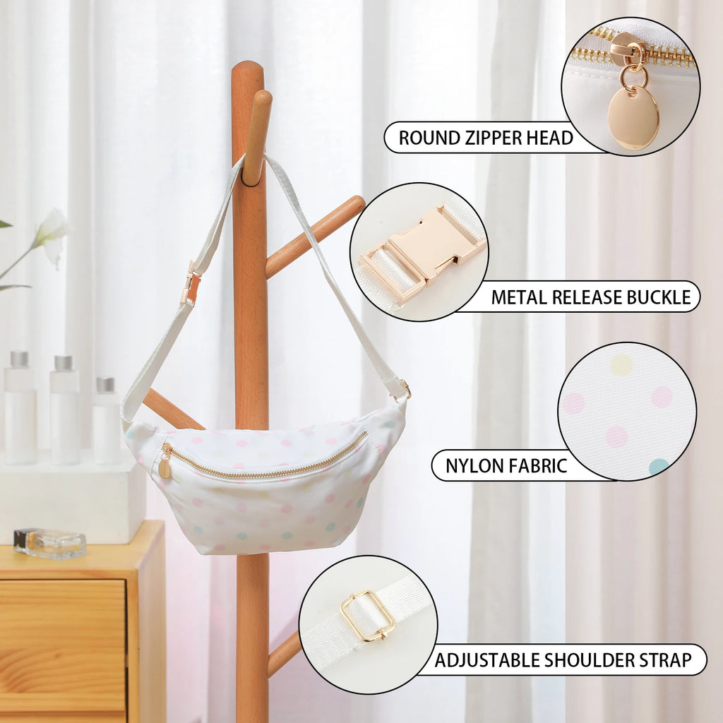 Fanny Pack for Women - Adjustable Waterproof Women's Nylon Fanny Pack with Zipper Design