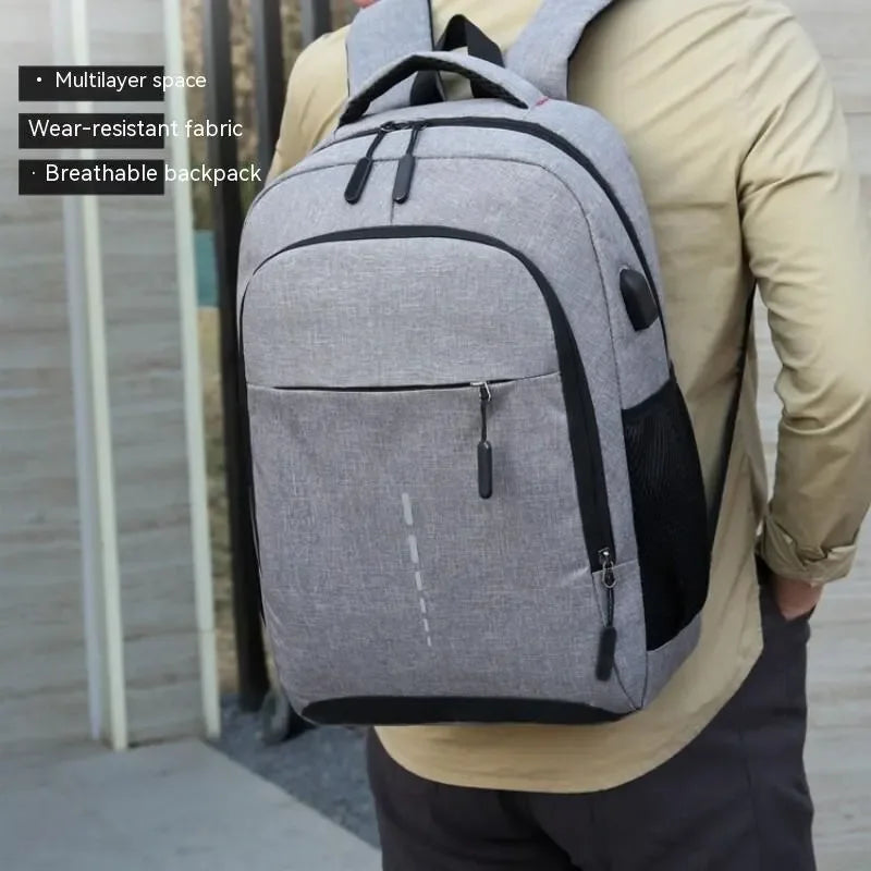 Men's Large Backpack - Simple Fashion Travel Bag for Students and Commuters