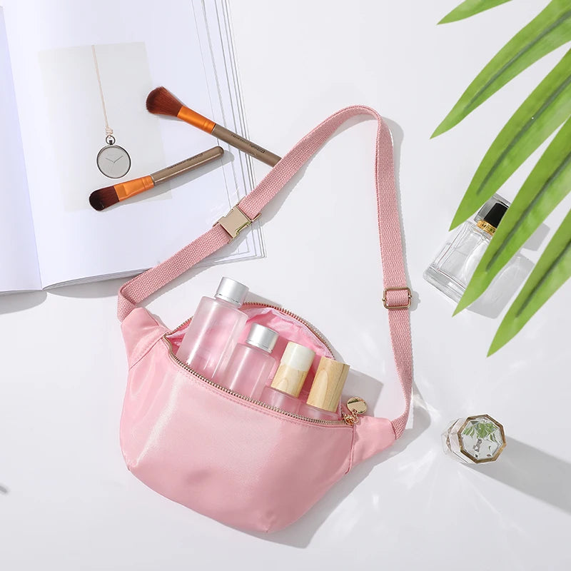 Fanny Pack for Women - Adjustable Waterproof Women's Nylon Fanny Pack with Zipper Design