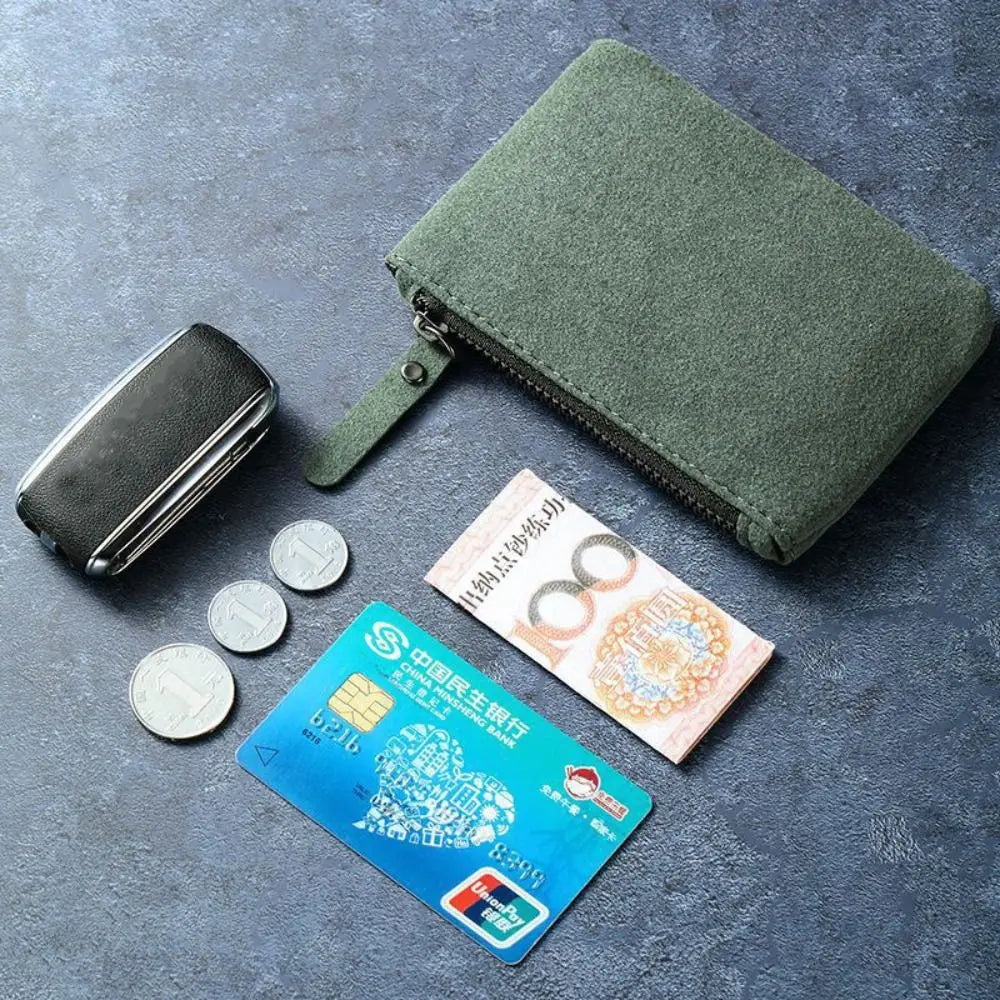 Fashion Mini Wallets - PU Zipper Coin Purses, Card Holders, and Money Bags for Women and Men