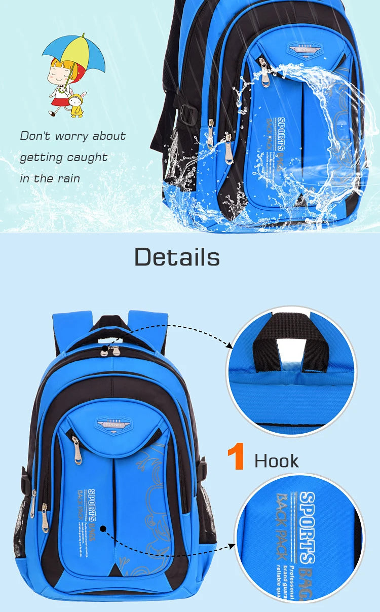 School Backpack for Boys - Kids Teenager Bookbag, Durable School Bag, Stylish Backpack for Primary School