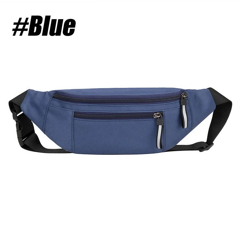 Men & Women Fanny Pack for Travel, Crossbody Waist Bag Pack, Belt Bag for Walking, Running, Hiking, Cycling, Easy Carry Any Phone, Wallet