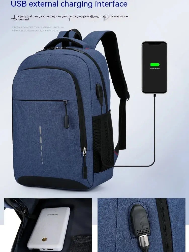 Men's Large Backpack - Simple Fashion Travel Bag for Students and Commuters